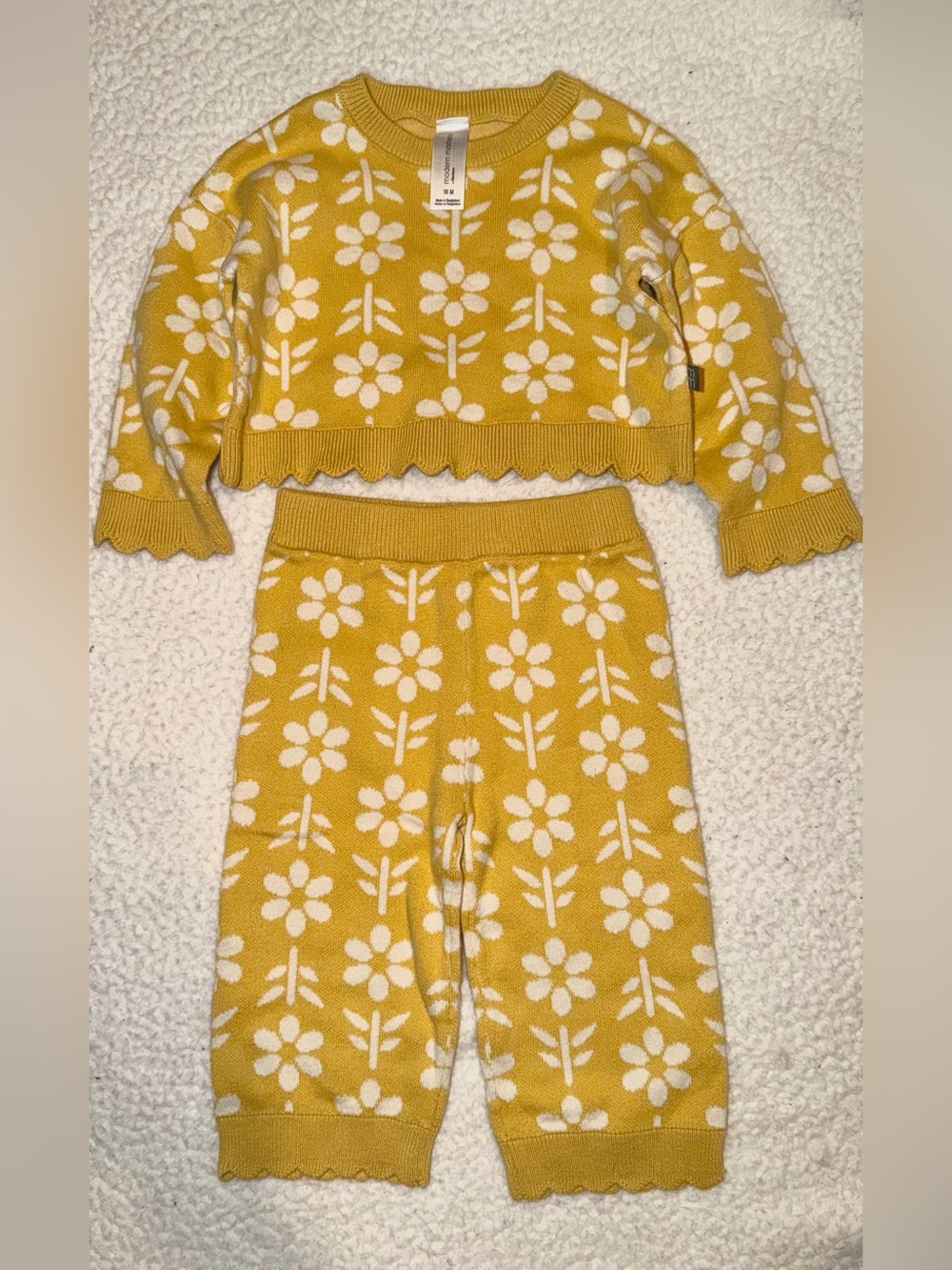 Modern Moments by Gerber Toddler Girl Jacquard Sweater and Jacket Set